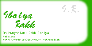 ibolya rakk business card